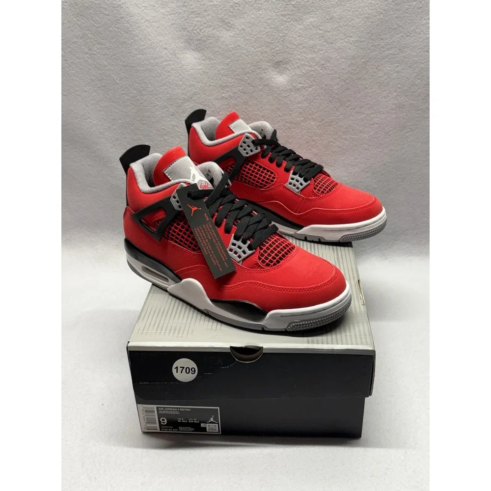 Air Jordan 4 Retro Fire Red Mens Basketball Shoes FQ8138-600 Size 9